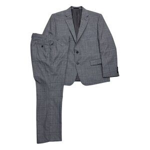LAUREN RALPH LAUREN Check Pattern Gray Business Casual 2 Piece Blazer Suit 44S